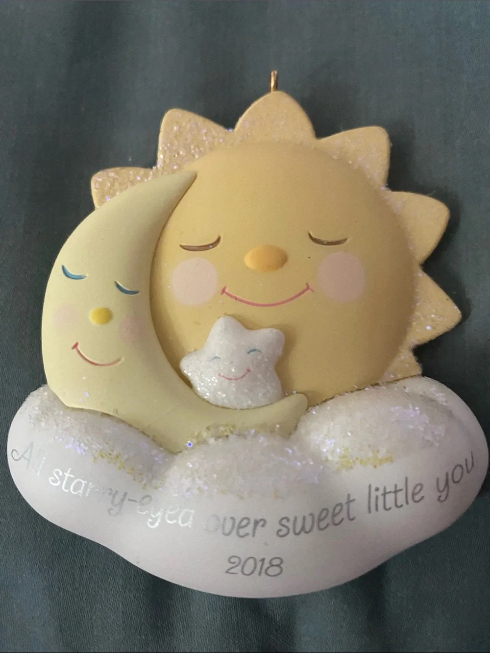 Hallmark Sun & Moon Keepsake Ornament in Yellow, White, Pink